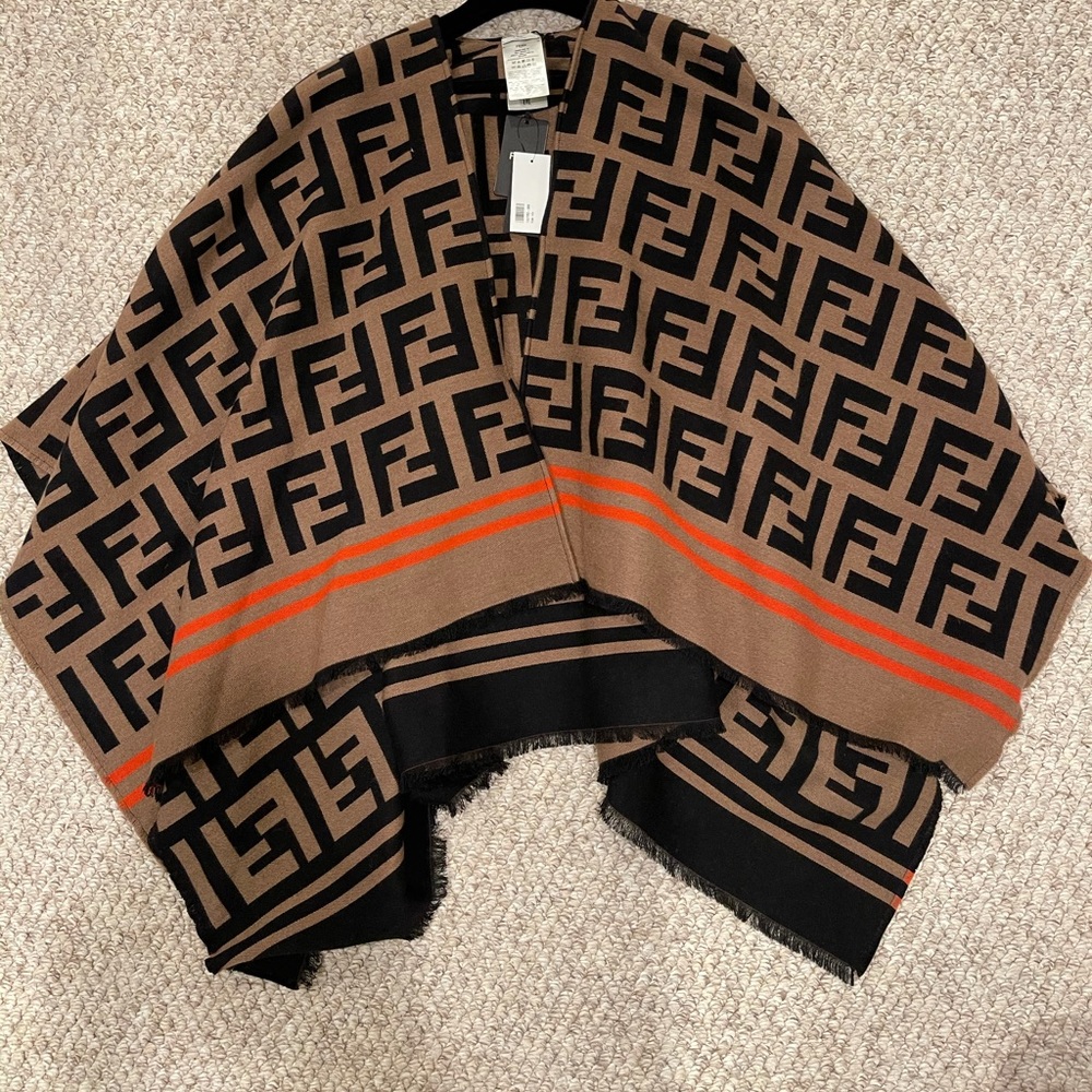 Fendi Cape FF logo shawl